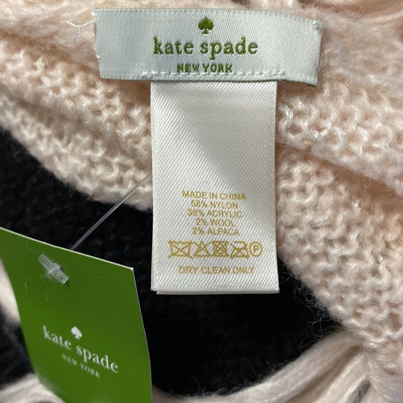 Kate Spade colour block tassel scarf NWT - Picture 3 of 3